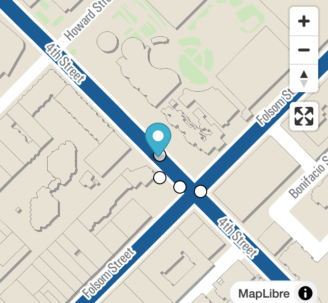 Yerba Beuna / Moscone Station Map