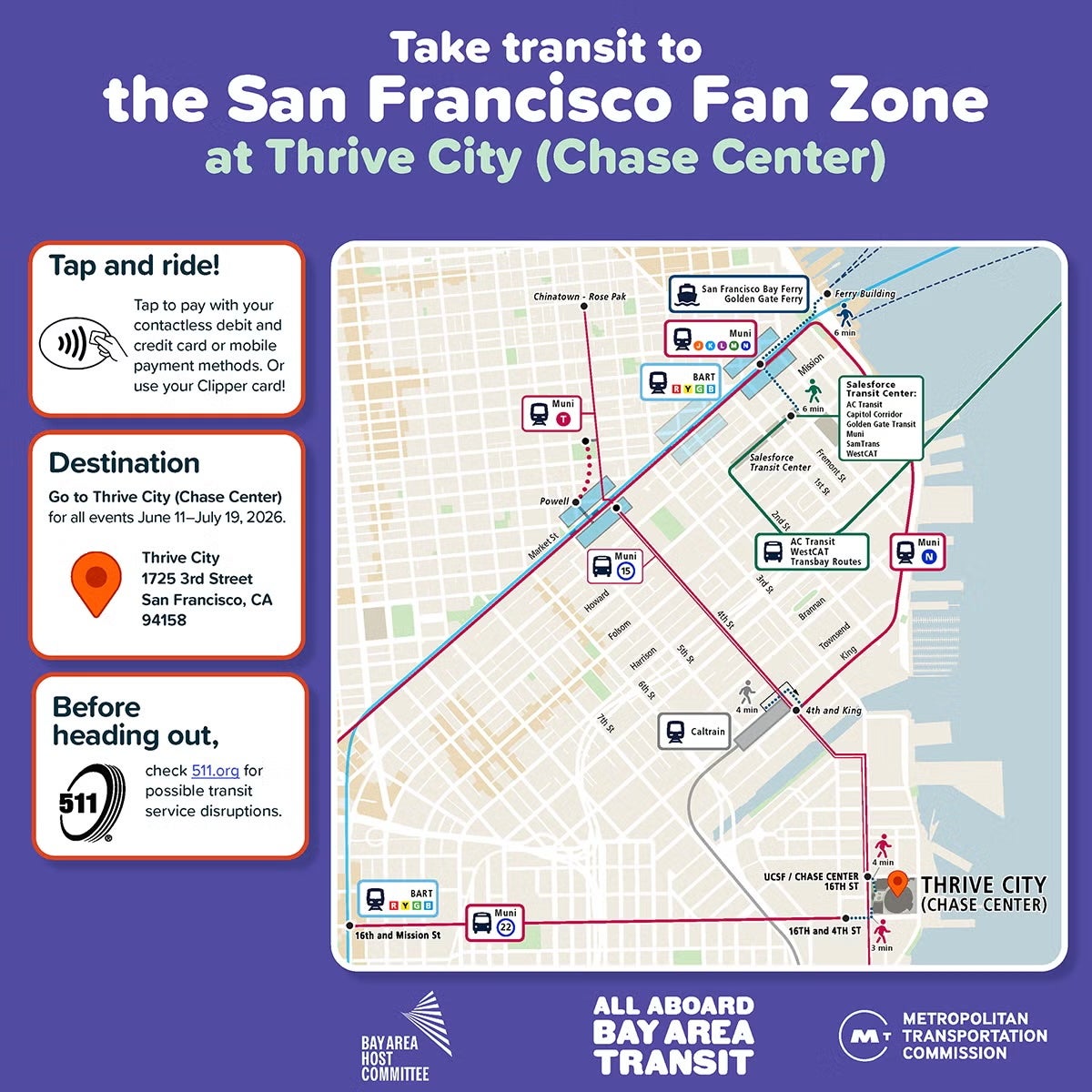 Rider Guide for Chase Center