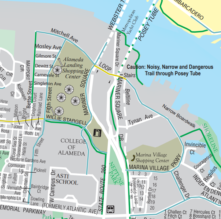Bike Map of Alameda