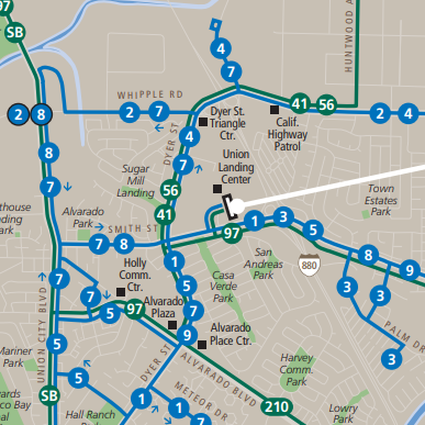 Union Landing Transit Center Nearby Stops